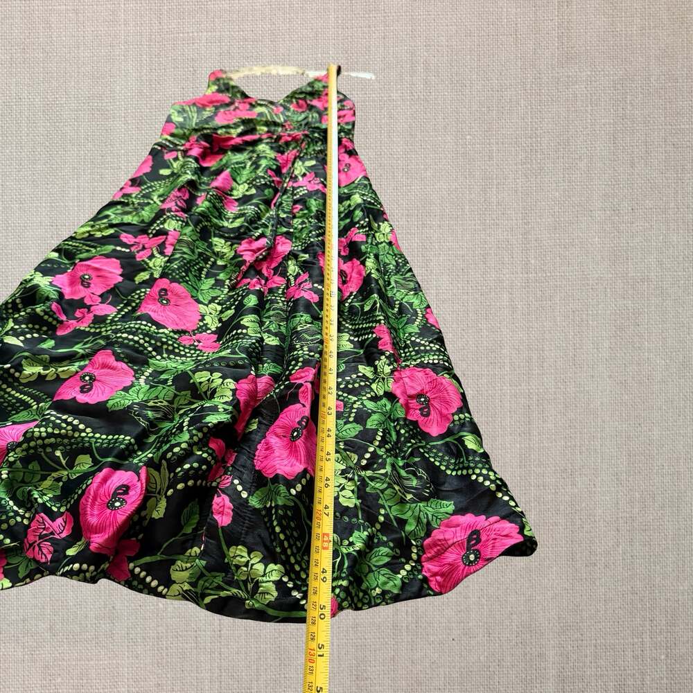 Anthropologie Maeve Hot Pink Floral Maxi Dress Cottagecore Goth Fairy size 4 - Picture 7 of 13